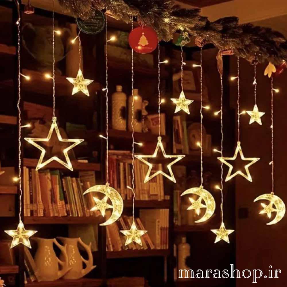 ریسه ماه و ستاره نامنظم ریموت دار ماه و ستاره نامنظم