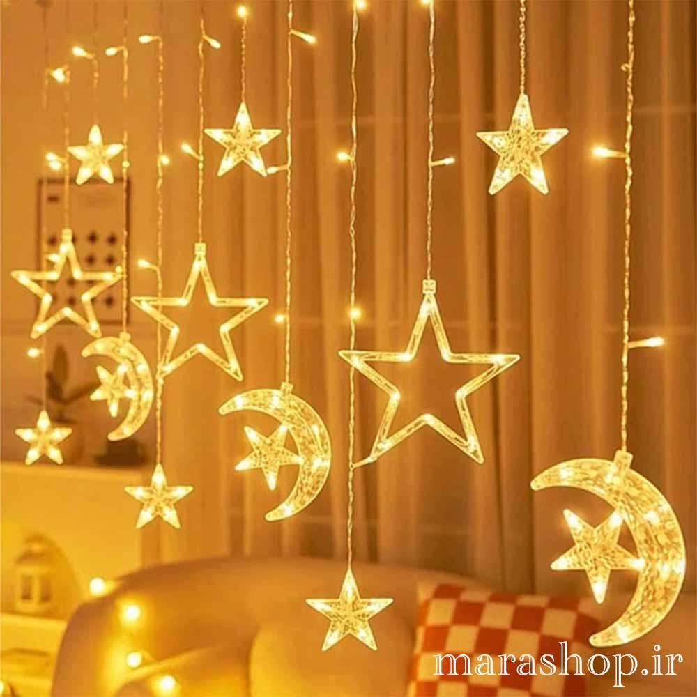 ریسه ماه و ستاره نامنظم ریموت دار ماه و ستاره نامنظم