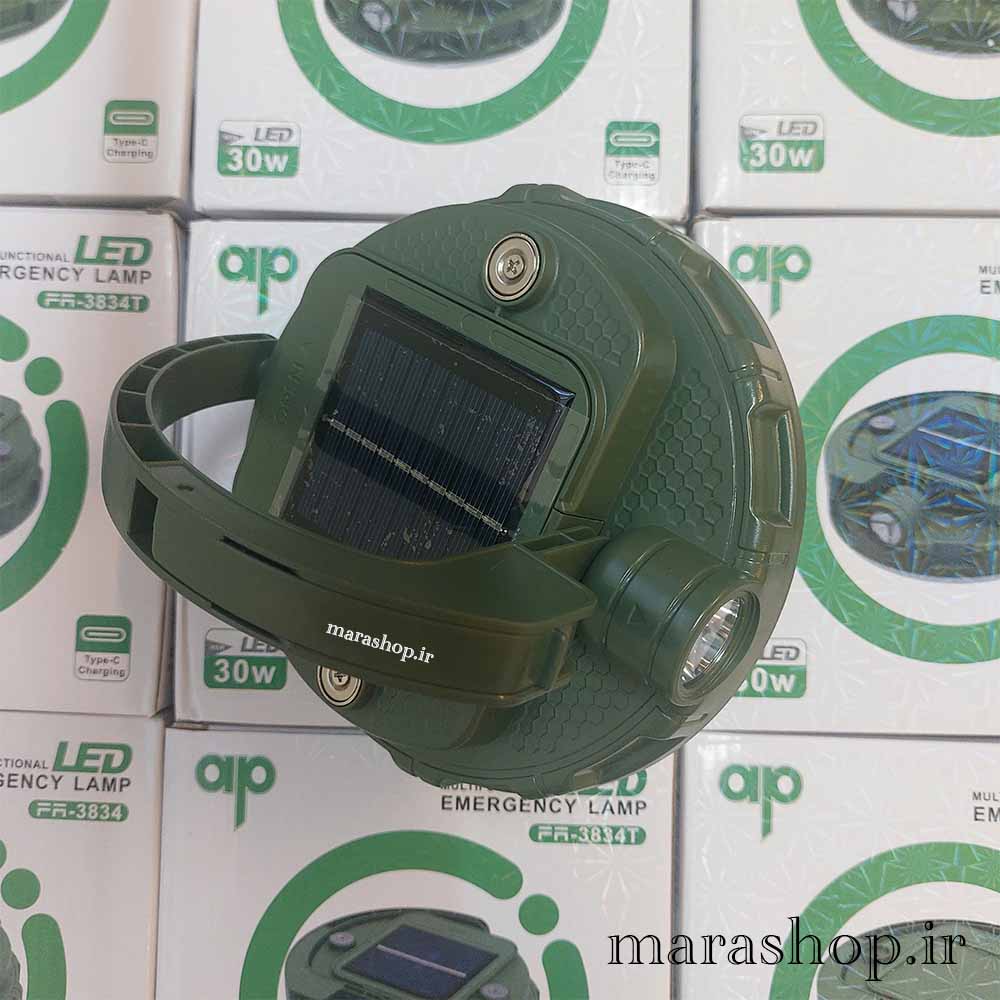 چراغ کمپینگ حرفه ای مدل FA-3834T چراغ شارژی خورشیدی حرفه ای